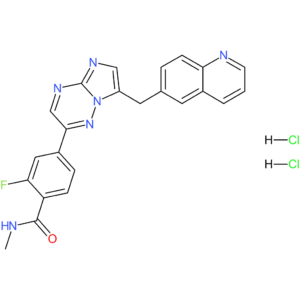 2-Fluoro-N-methyl-4-[7-[(quinolin-6-yl)methyl]imidazo[1,2-b]-[1,2,4]triazin-2-yl]benzamide Dihydrochloride