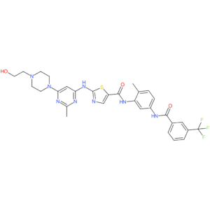2-((6-(4-(2-Hydroxyethyl)piperazin-1-yl)-2-methylpyrimidin-4-yl)amino)-N-(2-methyl-5-(3-(trifluoromethyl)benzamido)phenyl)thiazole-5-carboxamide