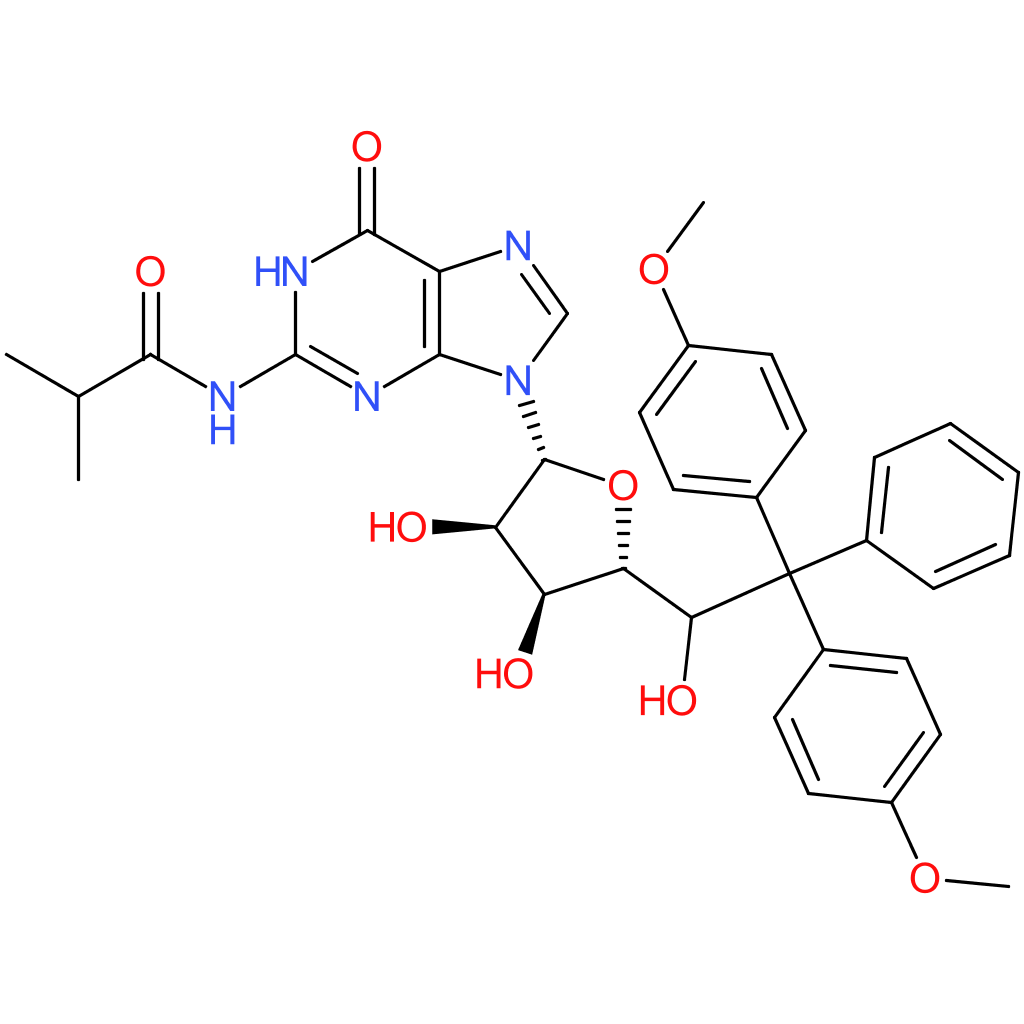 N-(9-((2R,3R,4S,5R)-3,4-Dihydroxy-5-(1-hydroxy-2,2-bis(4-methoxyphenyl)-2-phenylethyl)tetrahydrofuran-2-yl)-6-oxo-6,9-dihydro-1H-purin-2-yl)isobutyramide