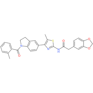 2-(1,3-Benzodioxol-5-yl)-N-[5-methyl-4-[1-(2-methylbenzoyl)-2,3-dihydroindol-5-yl]-1,3-thiazol-2-yl]acetamide