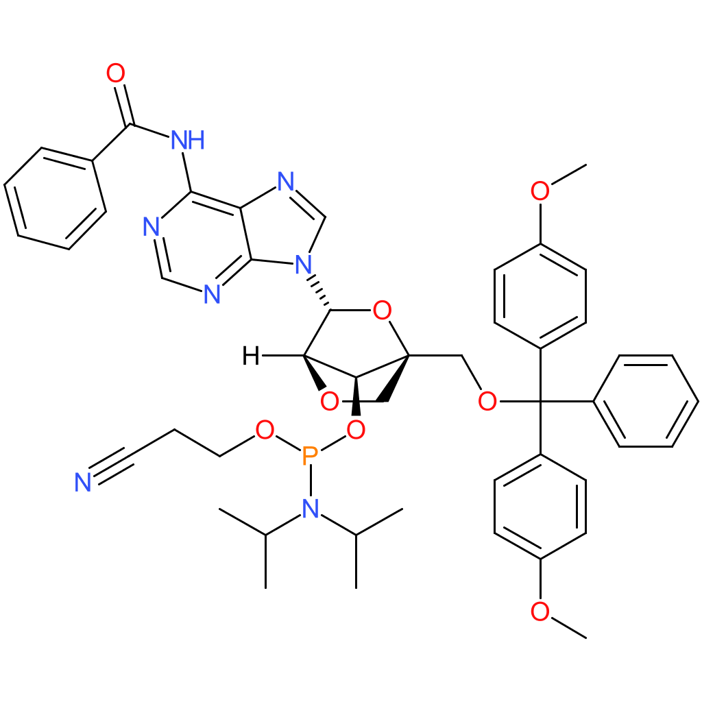 N-[9-[(1R,3R,4R,7S)-1-[[Bis(4-methoxyphenyl)-phenylmethoxy]methyl]-7-[2-cyanoethoxy-[di(propan-2-yl)amino]phosphanyl]oxy-2,5-dioxabicyclo[2.2.1]heptan-3-yl]purin-6-yl]benzamide