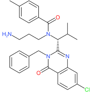 Benzamide,N-(3-aminopropyl)-N-[(1R)-1-[7-chloro-3,4-dihydro-4-oxo-3-(phenylmethyl)-2-quinazolinyl]-2-methylpropyl]-4-methyl-