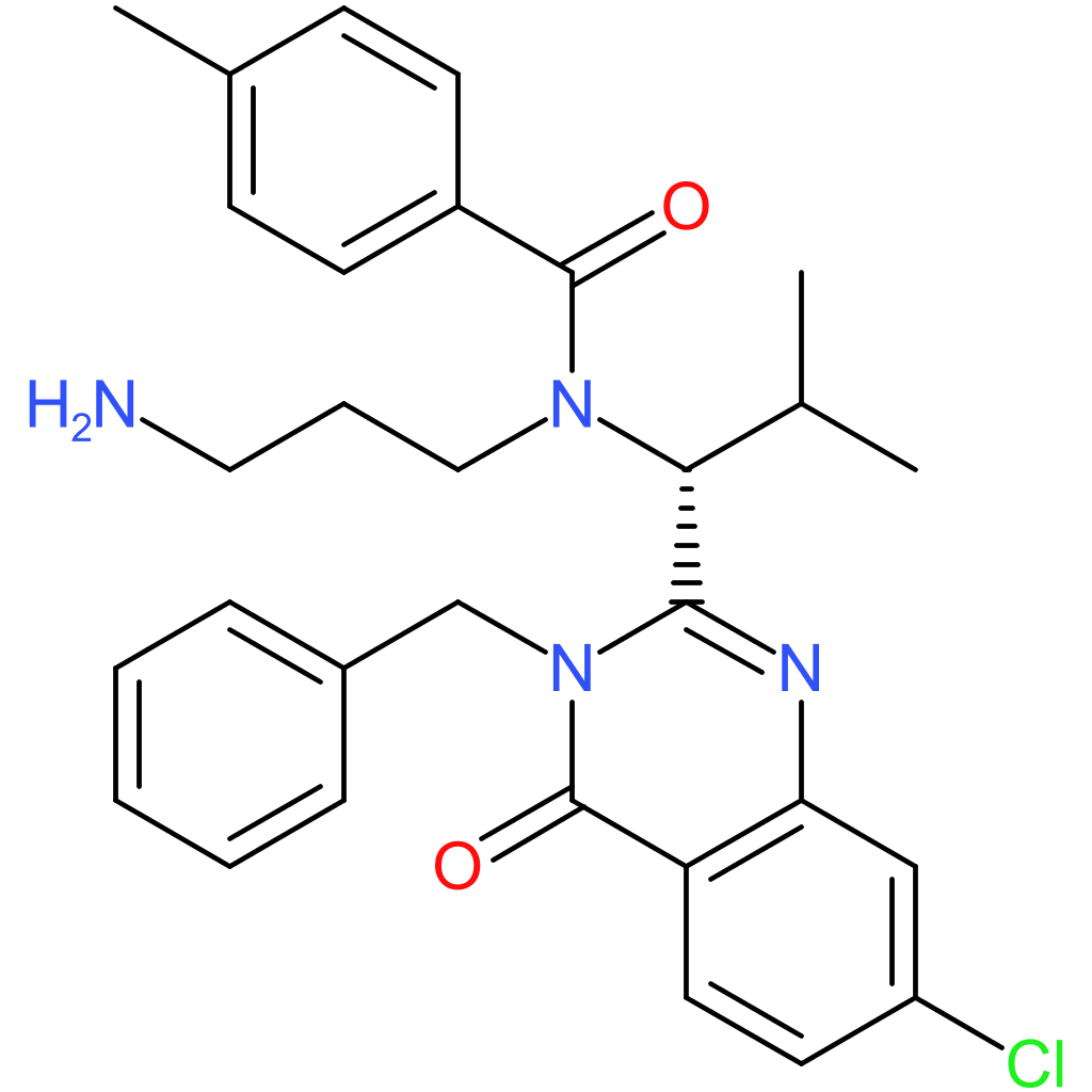 Benzamide,N-(3-aminopropyl)-N-[(1R)-1-[7-chloro-3,4-dihydro-4-oxo-3-(phenylmethyl)-2-quinazolinyl]-2-methylpropyl]-4-methyl-