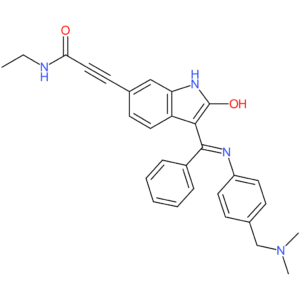 3-[3-[N-[4-[(Dimethylamino)methyl]phenyl]-C-phenylcarbonimidoyl]-2-hydroxy-1H-indol-6-yl]-N-ethylprop-2-ynamide