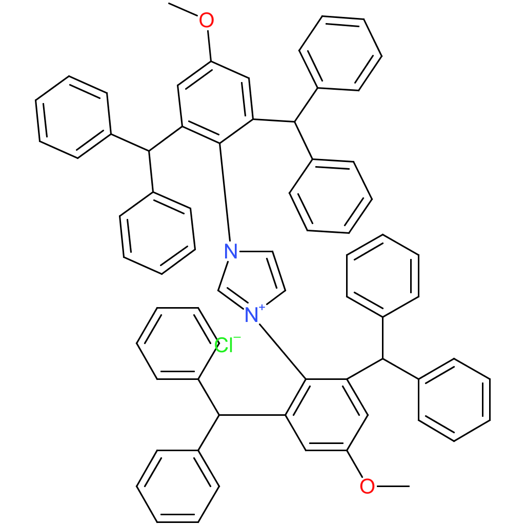 1,3-Bis(2,6-dibenzhydryl-4-methoxyphenyl)-1H-imidazol-3-ium chloride