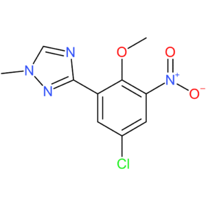 1H-1,2,4-Triazole, 3-(5-chloro-2-methoxy-3-nitrophenyl)-1-methyl-