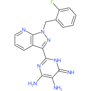 2-{1-[(2-fluorophenyl)methyl]-1H-pyrazolo[3,4- b]pyridin-3-yl}pyrimidine-4,5,6-triamine