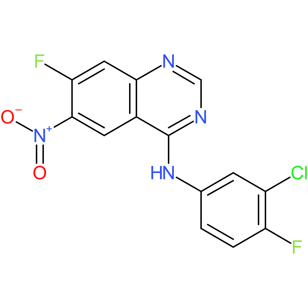 4-(3-Chloro-4-fiuoro-phenylamino)-7-fluoro-6-nitroquninazoline