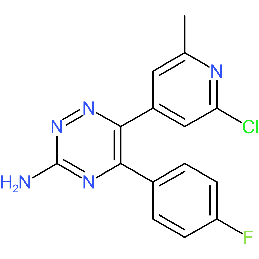 6-(2-Chloro-6-methylpyridin-4-yl)-5-(4-fluorophenyl)-1,2,4-triazin-3-amine