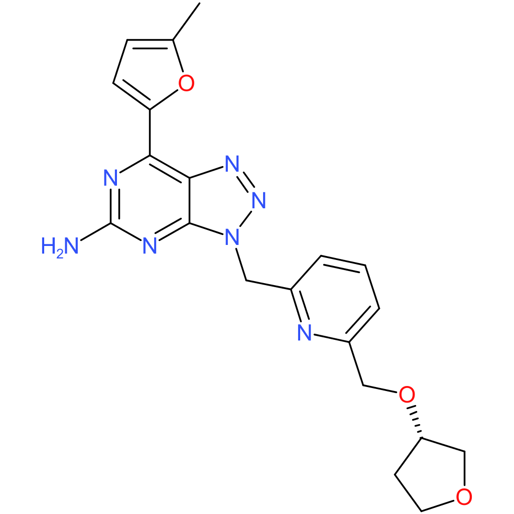 (S)-7-(5-methylfuran-2-yl)-3-((6-(((tetrahydrofuran-3-yl)oxy)methyl)pyridin-2-yl)methyl)-3H-[1,2,3]triazolo[4,5-d]pyrimidin-5-amine