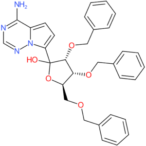 1-C-(4-Aminopyrrolo[2,1-f][1,2,4]triazin-7-yl)-2,3,5-tri-O-benzyl-D-ribofuranose