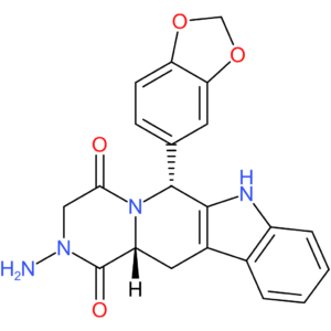 Pyrazino[1′,2′:1,6]pyrido[3,4-b]indole-1,4-dione,2-amino-6-(1,3-benzodioxol-5-yl)-2,3,6,7,12,12a-hexahydro-, (6R,12aR)-