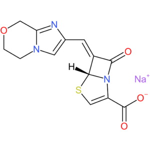 4-Thia-1-azabicyclo[3.2.0]hept-2-ene-2-carboxylic acid,6-[(5,6-dihydro-8H-imidazo[2,1-c][1,4]oxazin-2-yl)methylene]-7-oxo-,sodium salt, (5R,6Z)-