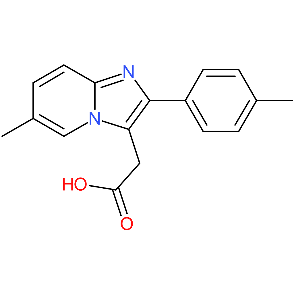 6-Methyl-2-(4-methylphenyl)imidazol[1,2-a]pyridine-3-acetic acid