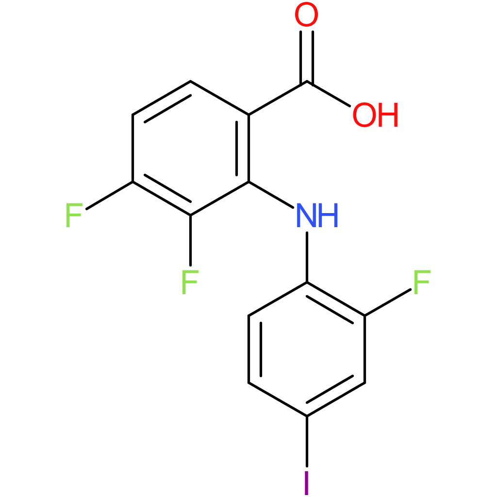3,4-Difluoro-2-((2-fluoro-4-iodophenyl)amino)benzoic acid