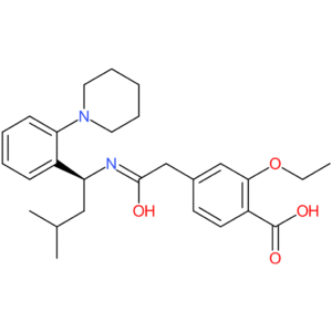(S)-2-Ethoxy-4-[2-[[3-methyl-1-[2-(1-piperidyl)phenyl]butyl]amino]-2-oxoethyl]benzoic Acid