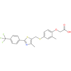 2-(2-Methyl-4-((4-methyl-2-(4-(trifluoromethyl)phenyl)thiazol-5-yl)methylthio)phenoxy)acetic acid