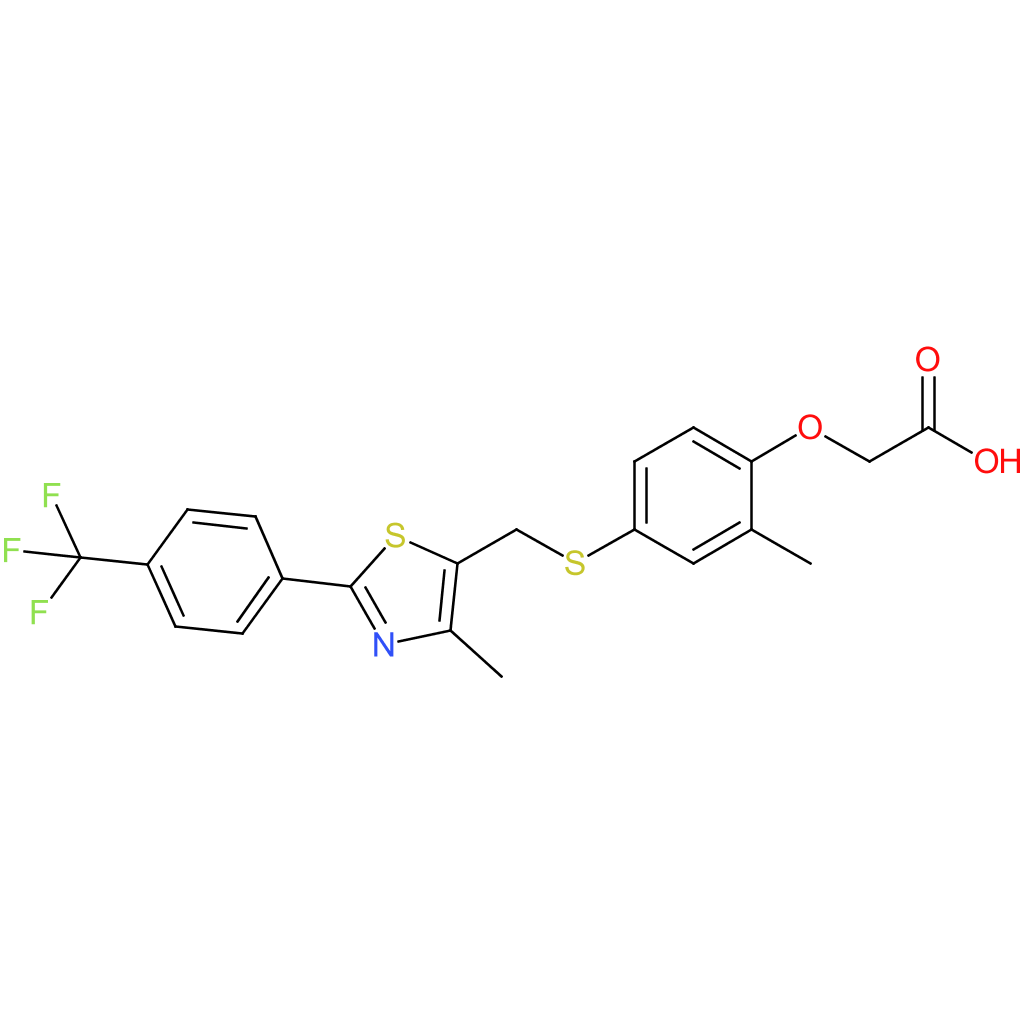2-(2-Methyl-4-((4-methyl-2-(4-(trifluoromethyl)phenyl)thiazol-5-yl)methylthio)phenoxy)acetic acid