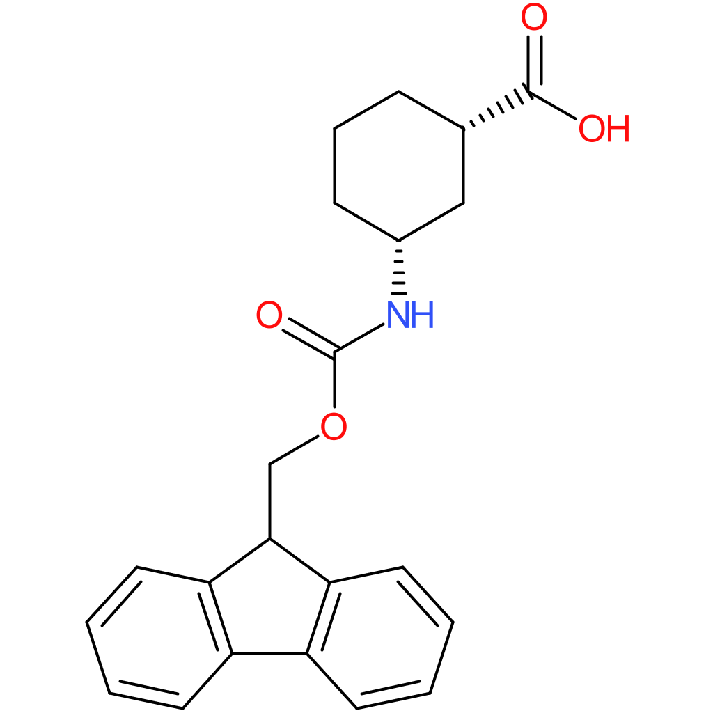 Cyclohexanecarboxylicacid, 3-[[(9H-fluoren-9-ylmethoxy)carbonyl]amino]-, (1S,3R)-