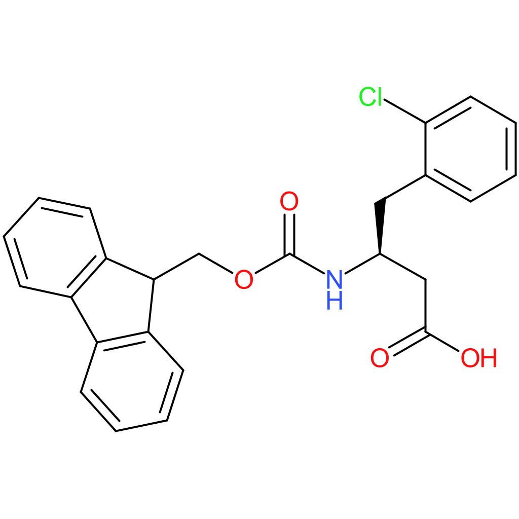 (S)-3-((((9H-Fluoren-9-yl)methoxy)carbonyl)amino)-4-(2-chlorophenyl)butanoic acid