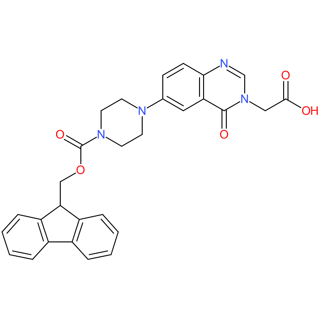 3(4H)-Quinazolineaceticacid, 6-[4-[(9H-fluoren-9-ylmethoxy)carbonyl]-1-piperazinyl]-4-oxo-