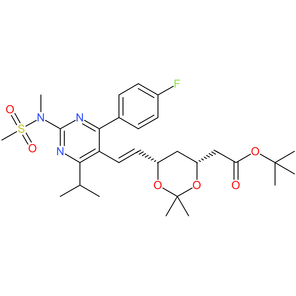 tert-Butyl 2-((4R,6S)-6-((E)-2-(4-(4-fluorophenyl)-6-isopropyl-2-(N-methylmethylsulfonamido)pyrimidin-5-yl)vinyl)-2,2-dimethyl-1,3-dioxan-4-yl)acetate