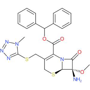 (6R,7S)-Benzhydryl 7-amino-7-methoxy-3-(((1-methyl-1H-tetrazol-5-yl)thio)methyl)-8-oxo-5-thia-1-azabicyclo[4.2.0]oct-2-ene-2-carboxylate