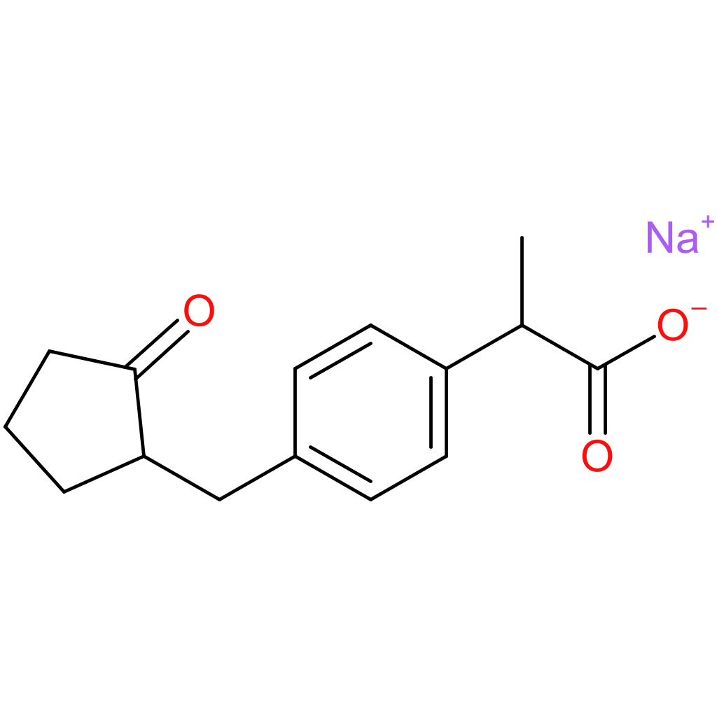 Sodium 2-(4-((2-oxocyclopentyl)methyl)phenyl)propanoate