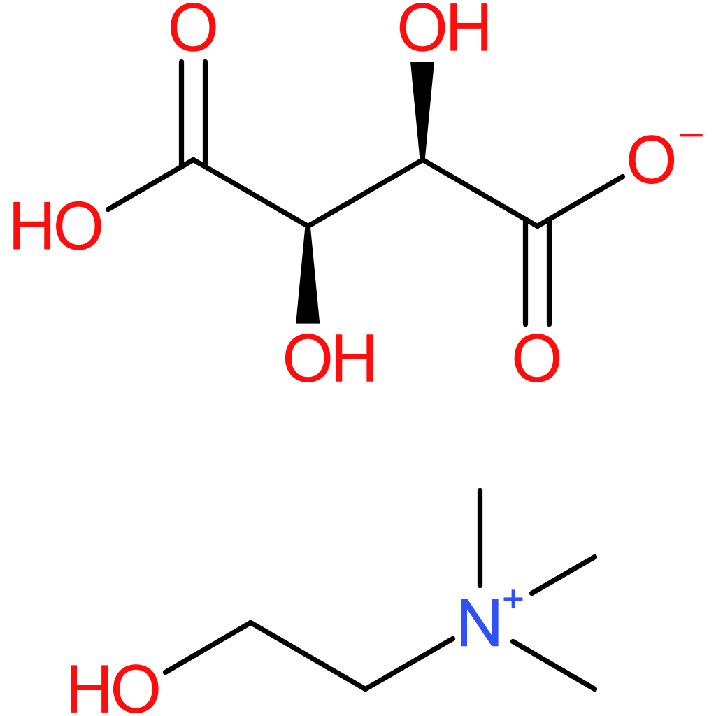 2-Hydroxy-N,N,N-trimethylethanaminium 3-carboxy-2,3-dihydroxypropanoate