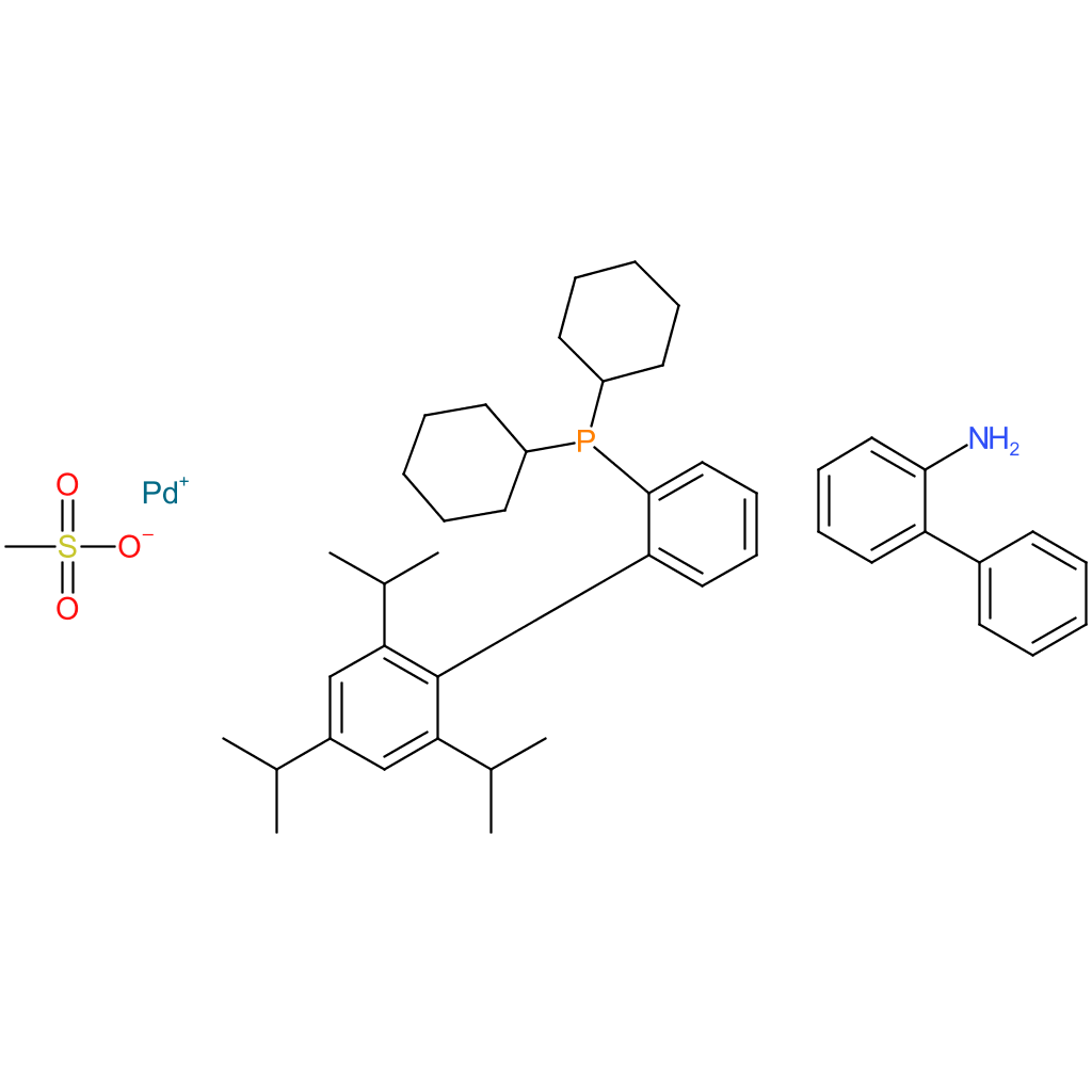 Methanesulfonato(2-dicyclohexylphosphino-2,4,6-tri-i-propyl-1,1-biphenyl)(2-amino-1,1-biphenyl-2-yl)palladium(ii)