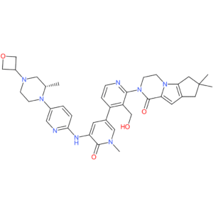 (S)-2-(3′-(Hydroxymethyl)-1-methyl-5-((5-(2-methyl-4-(oxetan-3-yl)piperazin-1-yl)pyridin-2-yl)amino)-6-oxo-1,6-dihydro-[3,4′-bipyridin]-2′-yl)-7,7-dimethyl-2,3,4,6,7,8-hexahydro-1H-cyclopenta[4,5]pyrrolo[1,2-a]pyrazin-1-one
