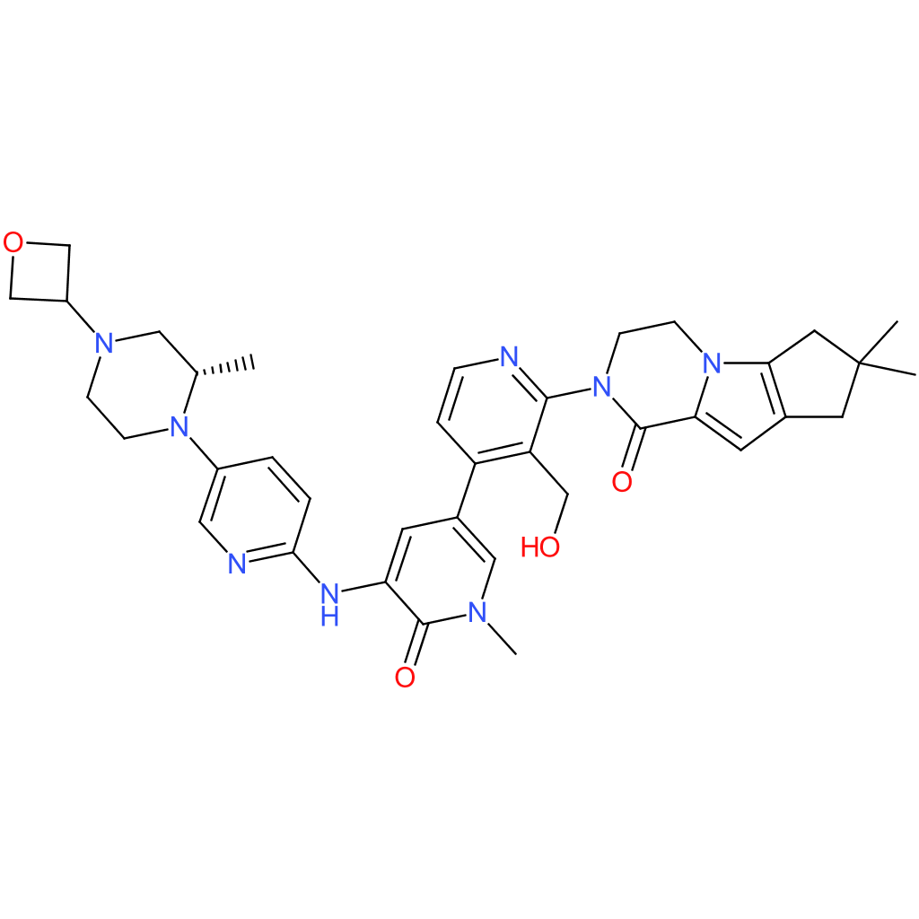 (S)-2-(3′-(Hydroxymethyl)-1-methyl-5-((5-(2-methyl-4-(oxetan-3-yl)piperazin-1-yl)pyridin-2-yl)amino)-6-oxo-1,6-dihydro-[3,4′-bipyridin]-2′-yl)-7,7-dimethyl-2,3,4,6,7,8-hexahydro-1H-cyclopenta[4,5]pyrrolo[1,2-a]pyrazin-1-one