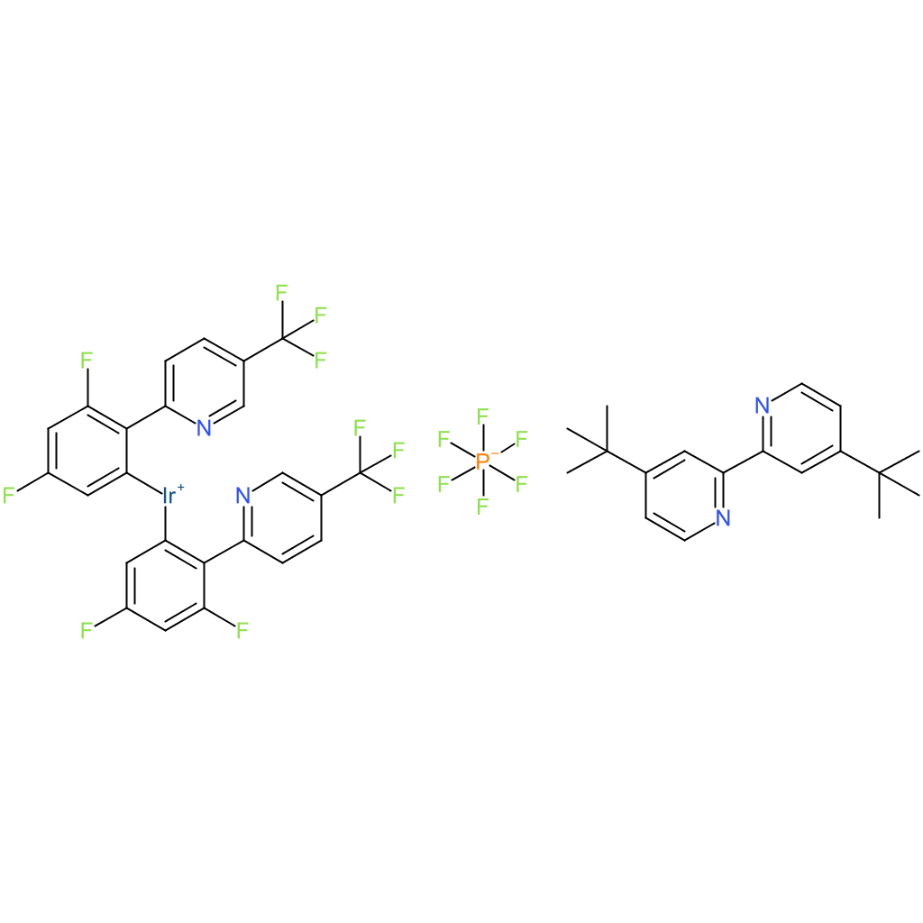 (4,4′-Di-t-butyl-2,2′-bipyridine)bis[3,5-difluoro-2-[5-trifluoromethyl-2-pyridinyl-kN)phenyl-kC]iridium(III) hexafluorophosphate,