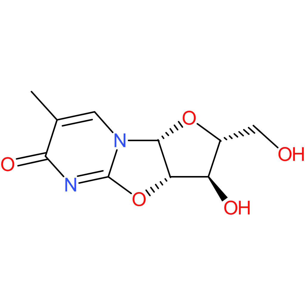 (2R,3R,3aS,9aR)-3-Hydroxy-2-(hydroxymethyl)-7-methyl-3,3a-dihydro-2H-furo[2?,3?:4,5]oxazolo[3,2-a]pyrimidin-6(9aH)-one