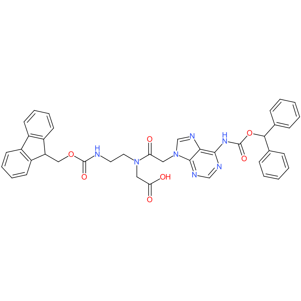 Glycine,N-[[6-[[(diphenylmethoxy)carbonyl]amino]-9H-purin-9-yl]acetyl]-N-[2-[[(9H-fluoren-9-ylmethoxy)carbonyl]amino]ethyl]-