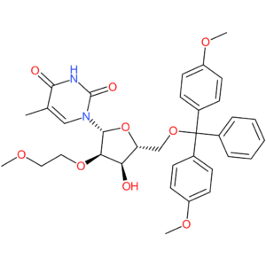 1-((2R,3R,4R,5R)-5-((Bis(4-methoxyphenyl)(phenyl)methoxy)methyl)-4-hydroxy-3-(2-methoxyethoxy)tetrahydrofuran-2-yl)-5-methylpyrimidine-2,4(1H,3H)-dione