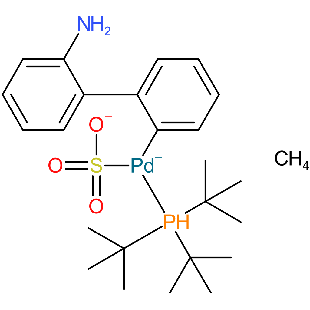 Methanesulfonato(tri-t-butylphosphino)(2′-amino-1,1′-biphenyl-2-yl)palladium(II),  [P(t-Bu)3 Palladacycle Gen. 3]