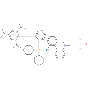 Methanesulfonato(2-dicyclohexylphosphino-2′,4′,6′-tri-i-propyl-1,1′-biphenyl)(2′-methylamino-1,1′-biphenyl-2-yl)palladium(II), min.  [XPhos Palladacycle Gen. 4]