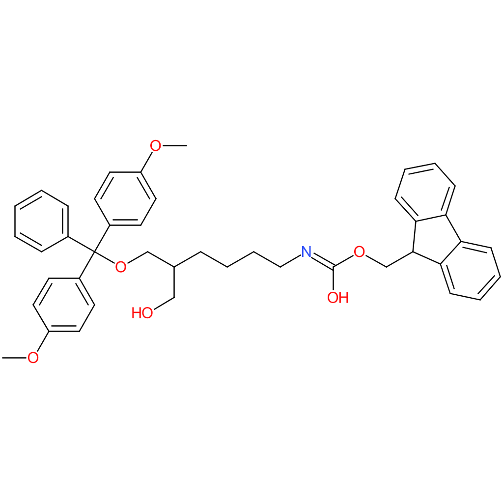 (9H-Fluoren-9-yl)methyl (6-(bis(4-methoxyphenyl)(phenyl)methoxy)-5-(hydroxymethyl)hexyl)carbamate