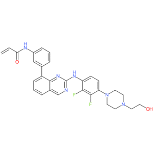 N-(3-(2-((2,3-Difluoro-4-(4-(2-hydroxyethyl)piperazin-1-yl)phenyl)amino)quinazolin-8-yl)phenyl)acrylamide