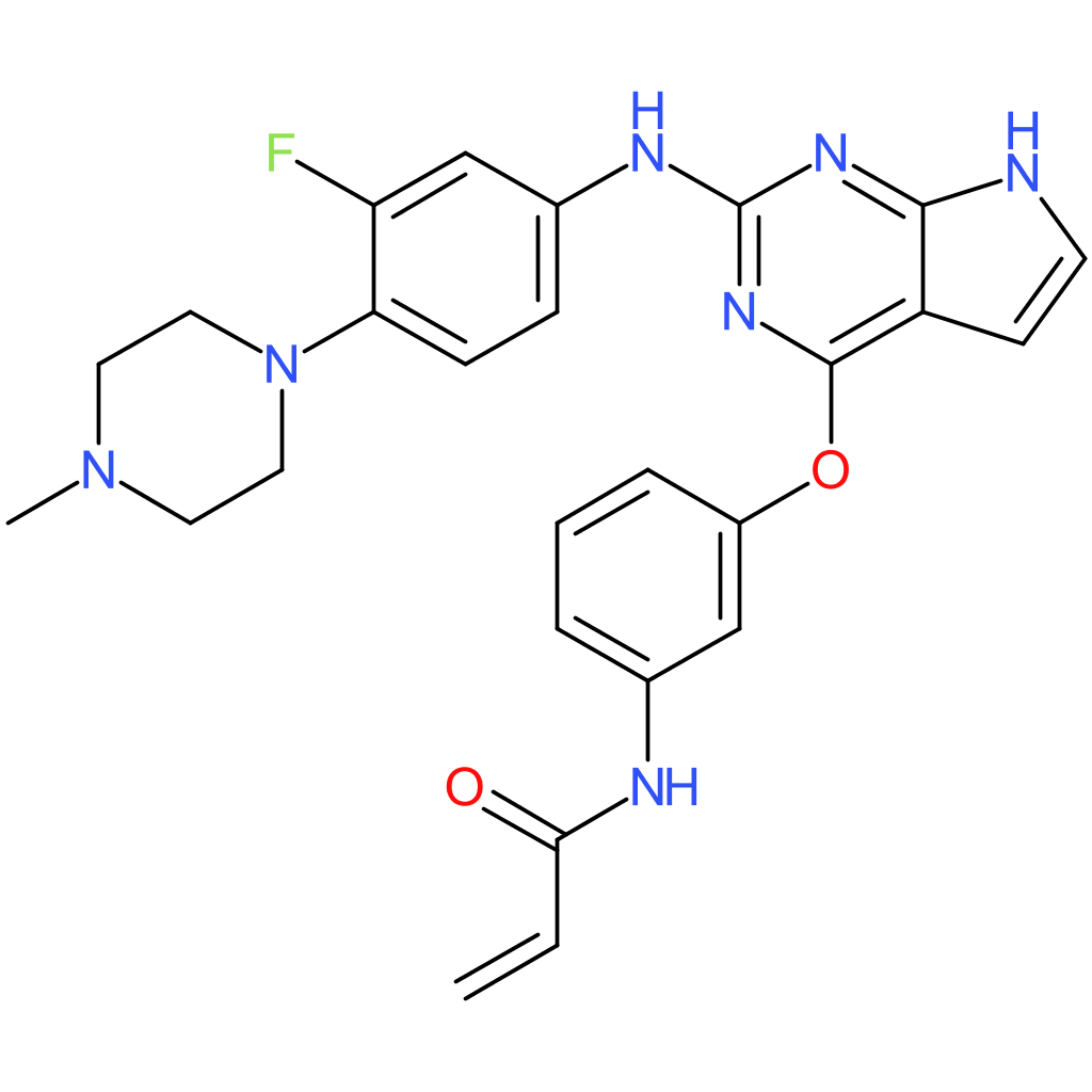 N-(3-((2-((3-Fluoro-4-(4-methylpiperazin-1-yl)phenyl)amino)-7H-pyrrolo[2,3-d]pyrimidin-4-yl)oxy)phenyl)acrylamide