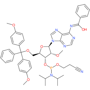 (2R,3R,4R,5R)-5-(6-Benzamido-9H-purin-9-yl)-2-((bis(4-methoxyphenyl)(phenyl)methoxy)methyl)-4-methoxytetrahydrofuran-3-yl (2-cyanoethyl) diisopropylphosphoramidite