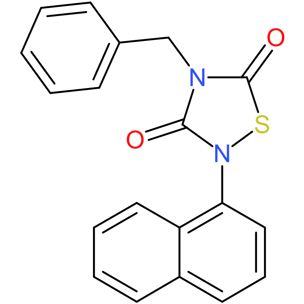4-Benzyl-2-(naphthalen-1-yl)-[1,2,4]thiadiazolidine-3,5-dione