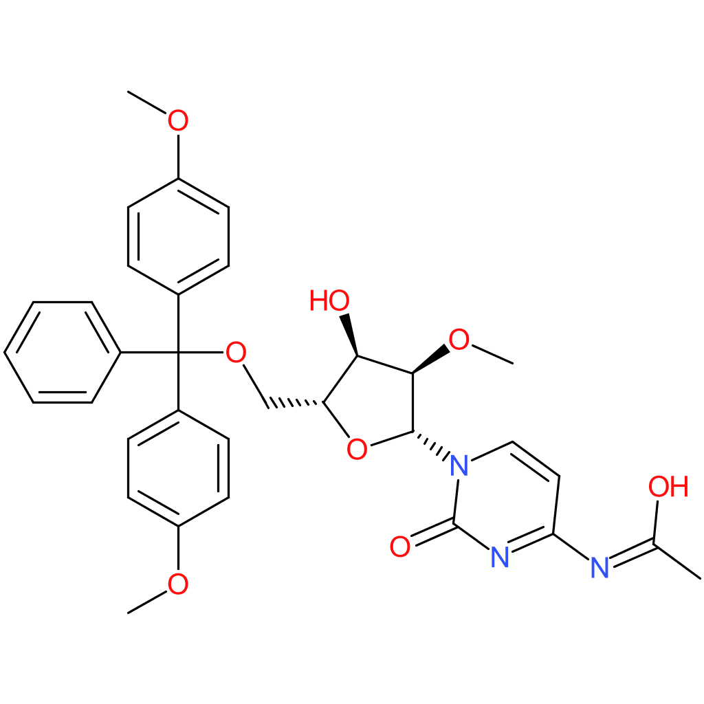 N-(1-((2R,3R,4R,5R)-5-((Bis(4-methoxyphenyl)(phenyl)methoxy)methyl)-4-hydroxy-3-methoxytetrahydrofuran-2-yl)-2-oxo-1,2-dihydropyrimidin-4-yl)acetamide