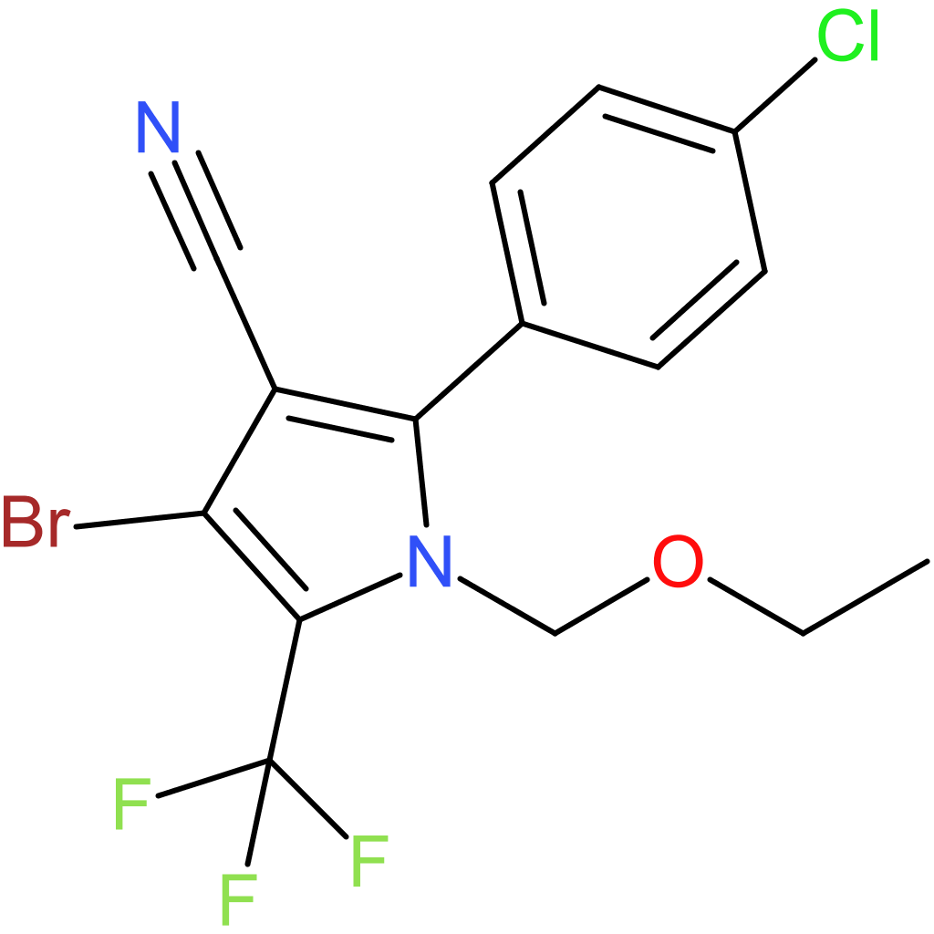 4-Bromo-2-(4-chlorophenyl)-1-(ethoxymethyl)-5-(trifluoromethyl)-1H-pyrrole-3-carbonitrile