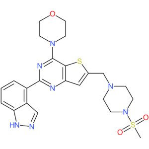 2-(1H-Indazol-4-yl)-6-[[4-(methylsulfonyl)-1-piperazinyl]methyl]-4-(4-morpholinyl)thieno[3,2-d]pyrimidine