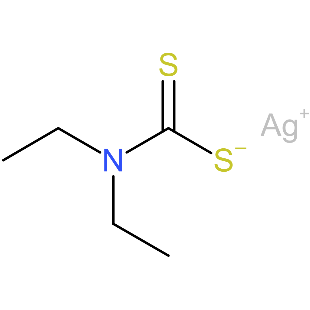 Diethyl dithio carbamic acid silver salt