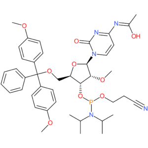 (2R,3R,4R,5R)-5-(4-Acetamido-2-oxopyrimidin-1(2H)-yl)-2-((bis(4-methoxyphenyl)(phenyl)methoxy)methyl)-4-methoxytetrahydrofuran-3-yl (2-cyanoethyl) diisopropylphosphoramidite