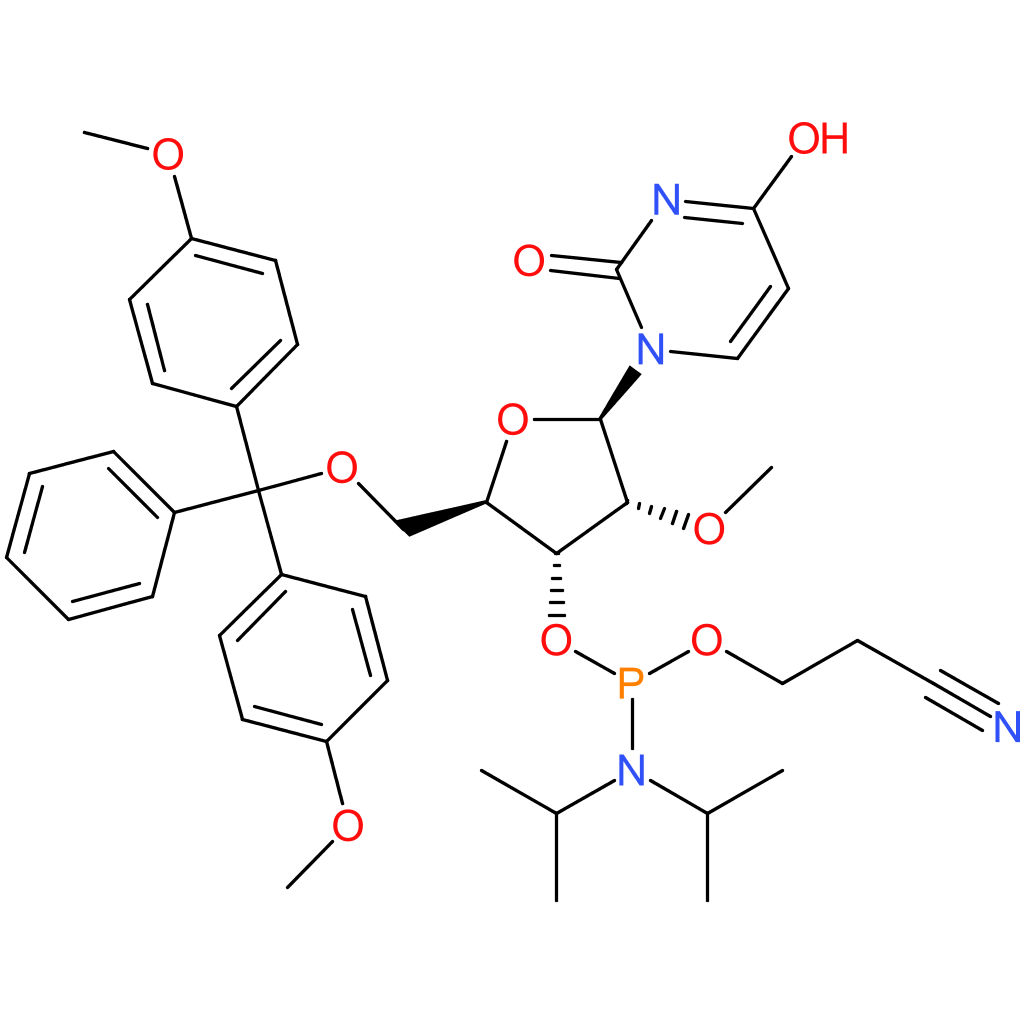5-O-(4,4-Dimethoxytrityl)-2-O-methyluridine-3-(2-cyanoethyl-N,N-diisopropyl)phosphoramidite