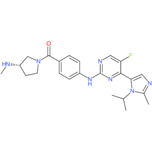 (S)-(4-((5-Fluoro-4-(1-isopropyl-2-methyl-1H-imidazol-5-yl)pyrimidin-2-yl)amino)phenyl)(3-(methylamino)pyrrolidin-1-yl)methanone